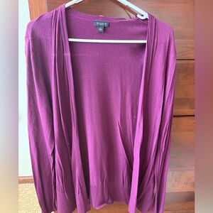 Ann Taylor Factory Rich Purple Cardigan